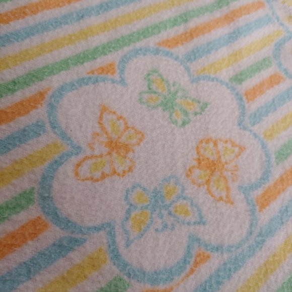 Vintage Reigel Satin Trim Baby Blanket Unicorn Magic Dragon Butterflies Castle - Picture 7 of 12